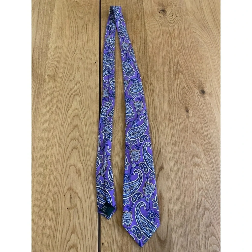 Lauren Ralph Lauren Paisley Purple Tie 3.5